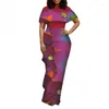 Etniska kläder afrikanska klänningar för specialevenemang Bazin Riche Style Femme Bodycon Lady Print Wax Plus Size Party Long Wedding Vestido