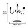 Candle Holders Holder 3 Arms Candelabra Iron Candlestick Vintage Style Stand For Dining Table Living Room Decoration Gift