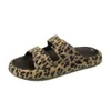 Chinelos - vendendo mulheres verão estilo flip-flops leopardo impressão padrão sapatos na moda ao ar livre de sola grossa