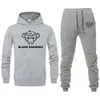 Hoodies voor heren Sweatshirts Oranje hoodie Merk Letter Bedrukt ZWARTE BANANEN Tweedelige sets Trainingspak met capuchon Heren/dames Sportkleding Hoodies + joggingbroek Jogg MVN9