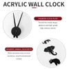 Horloges murales Unique Forme Animale Horloge Mode DIY Acrylique Miroir Éléphant Suspendu Pour La Maison Chambre Salon Noir