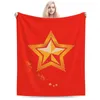 Koce Flanela Rzuć koc Great Red Star Soft Bedspread, ciepły plusz na łóżko salon piknik