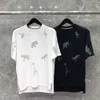 TB THOM T-shirt d'été motif animal Design Tee marque de mode à manches courtes hauts décontractés col rond pur coton chemises hommes femmes ERW9