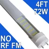 Światła rurki LED 4 stóp, T8 Owbajnik 4 -stopowy 4 -stopowy obwodnictwo, 72 W 7200 LUMEN 6500K Światło dzienne Rurka światła B, T8 Fluorescencje zamienniki, podwójne zakończenie, 2 -pinowy usastock podstawy G13