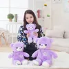 35 / 80 cm mignon ours violet jouets en peluche de haute qualité en peluche beaux animaux poupées ours en peluche pour camarade de classe enfants cadeaux de remise des diplômes 240123