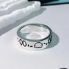 Skull Street acciaio al titanio Fascia anello moda coppia festa matrimonio uomini e donne gioielli punk anelli regalo3055