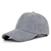 Berretti da baseball Cappello caldo spesso morbido termico elegante baseball unisex con fibbia regolabile visiera lunga arricciata protezione solare per