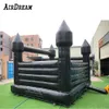 Partihandelse Commercial Use Wedding Castle Black Bounce House Uppblåsbart studshus Prefabricated House for Ceremony Part