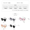 Vicky Magnetic Clip on Glasses Women Driving Polarized Round Pink Optical Myopia Eyewear Men Anpassade recept Glasögon 2240 240123