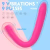 Vibradores poderosos Strapless Strap-on Dildo - Vibrador de silicone realista para estimulação de vagina anal Double Dong Adult Sex Toys 240126