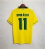 Maglia vintage Brasile ROMARIO RIVALDO Brasile CARLOS Ronaldinho camisa de futebol 1998 2002 Ronaldo KAKA 2006 2000 1994 1970 1957 1950 PELE Maglie da calcio retrò