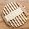 Whole- Korean Hollow Wood Cup Coaster Dish Plates Mats Placemat Table Decoration Apple Fish Style Pad Dining Room Gadget187U