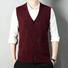 Men's Thickened Casual Sweater Tank Top Autumn and Winter Warm y240119