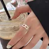 Cluster Rings Classic Shiny Big Manual Hollow Heart Ring Ladies Jewelry Bride Wedding Love Eternal Ladie For Women