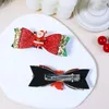 Hair Accessories 1Pair Christmas Cute Antler Kids Clip Elk Bow Hairpin Headdress Glitter Sequins Girls Xmas Headwear Gifts