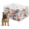 犬小屋3パック犬子犬の毛布ソファソフトフリースペットの猫投げる毛布暖かい足のベッドカーウォッシングチュープルーフブラウンサイズ