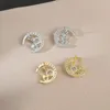 Stud Earrings Fashion Temperament Female S925 Silver Needle Zodiac Year Moon Personality Internet Celebrity