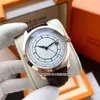 5 estilos de luxo de alta qualidade Calatrava 5296R-001 Rose Gold Automatic Mens Watch White Dial Leather Strap Gents Sport Watches259u
