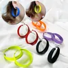 Hoop Earrings Candy Multi-Color Personality Fashion Wide Arc Exaggerated Temperament Big Circle Party Friends Birthday Gifts