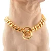 Halsbanden Roestvrij stalen kabel Gouden ketting Halsband Drop Delicaat Modieus Draagbaar Nieuwigheid Huisdier