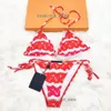 2024 Paris Damen Strand Schwarzer zweiteiliger Badeanzug Designer Bademode Bikini Damen Bademode Badeanzug sexy Sommer Womans 1V Bikinis