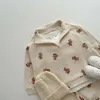 Bahar Bebek Bebek Karikatür Giyim Setleri Toddler Erkek Kızlar Uzun Kollu Sweatshirt Pantolon 2 PCS Takım Çocuk Sevimli Ayı Giysileri Seti 240118