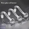Bent Glass Oil Burner Pipes Curved Glass Pipes Adapter 10mm 14mm 18mm Male Female Pyrex Glass Oil Burner Bubbler for Water Pipes Bong Accessories