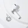 Studörhängen Kvinnor Anti släpper trådlösa hörlurar örhängen för AirPods S925 Needle Spindrift Shape Earphone Accessories Ear smycken