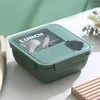 Servies Lunchbox met compartimenten Lekvrije container met 3 compartimenten Saus Grote slakom
