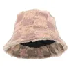 Berets Sherpa Bucket Hat Warm Women Fisherman Girls Outdoor The Cap Casual Breathable Teens Women's