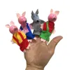 Finger Puppets Animals Dolls Family Educational Cartoon Mermaid Hand Stuffed Theater Plush Baby Toys for Children Gifts 240126