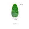 Dekorativa blommor 1-Artificial Banana Leaf Placemats Table Decoration Heat Motent Drink Cup Coasters Faux Pad Mats