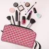 Cosmetische tassen Rode geruite geruite stijl reistas voor dames Toiletartikelen Make-up organisator Dame Schoonheidsopslag Dopp Kit Case Box