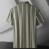 Polos mężczyzn 7xl 8xl 6xl 2024 Summer 95% bawełniane koszule dla mężczyzn w paski z krótkim rękawem męskie koszulka polo moda luźne męskie bluzki