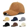 Casquettes de balle chapeau chaud épais doux thermique élégant unisexe baseball avec boucle réglable longue protection solaire à bord bouclé pour