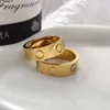 Aanslagvrije bandring roestvrij staal paar ringen 18k vergulde waterbestendige unisex vingerring dames