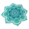 Flor pano de mesa tapete yoga índia mandala tapeçaria praia lance esteira praia cobrir redonda praia piscina casa cobertor 240125