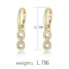 Orecchini pendenti Catene femminili Eardrop Orecchino Zircone Intarsio S925 Argento 18k Oro Cerimonia di nozze Birthay Gioielli per le donne