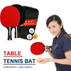 Raqueta de tenis de mesa, 2 raquetas, 3 pelotas, juego de paletas de ping pong, juego profesional de ping pong para 2 jugadores con bolsa para torneos 240123