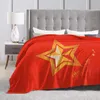 Koce Flanela Rzuć koc Great Red Star Soft Bedspread, ciepły plusz na łóżko salon piknik