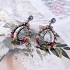 Orecchini pendenti TIRIM Ovale di cristallo multicolore per le donne Accessori di gioielli alla moda Orecchini con zirconi cubici Arrivi donna
