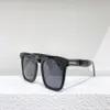 Dax Shiny Black Grey Square Sunglasses 0751 Sunnies Модные солнцезащитные очки для мужчин occhiali da Sole Firmati UV400 Защитные очки 2934