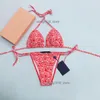 2024 Paris Damen Strand Schwarzer zweiteiliger Badeanzug Designer Bademode Bikini Damen Bademode Badeanzug sexy Sommer Womans 1V Bikinis