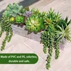 Flores decorativas 19pcs DIY Desktop Home Decor Unpotted Indoor Outdoor Realistic Garden Office Arranjo Mini Verde Artificial Suculenta