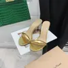 Gianvito Rossi Puffy Slide Sandaler Kvinnor POLLED LINER MULES KALF LÄDER BIJOUX 85mm Women Designer Sandaler Lyxstorlek 35-42 Stiletto Hög klackar Öppna Round Toe