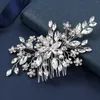 Hair Clips Handmade Comb Wedding Sparkling Bride Barrettes Grip For Women Rhinestone Accessories Girls Jewelry