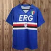 1991 1992 Sampdoria retro Mens Soccer Jerseys Mancini Vialli Home Short Sleeve Football قمصان