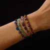 Charme Pulseiras Natural Cristal Pedra Beads Pulseira Irregular Chip Cascalho Trançado Pulseiras Mulheres Homens Cura Yoga Jóias Presente