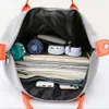 Unisex Nylon Custom Waterproof Gym Sports Storage Duffel Bags Women's Tote Travel Duffle Bag with Leather Handle