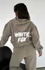 White Designer Tracksuit Fox Hoodie Sets Two 2 Piece Women Mens Clothing Set Sporty Long Sleeved Pullover Hooded Tracksuits Spring Autumn Winter Smart 444